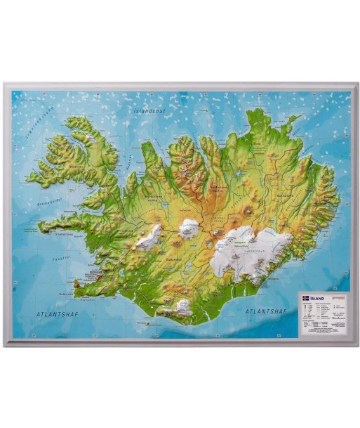 Georelief Island klein ohne Rahmen Hauptbild