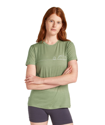Women Merino 150 Tech Lite SS Tee Single Line Camp