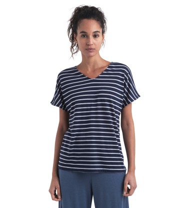 Women Merino Blend Drayden Reversible SS Top Stripe (3)