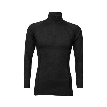 Zip Herren Langarm Merino Shirt