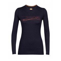 Women 200 Oasis LS Crewe Ski Stripes