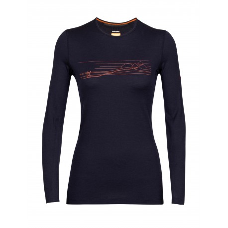 Women 200 Oasis LS Crewe Ski Stripes