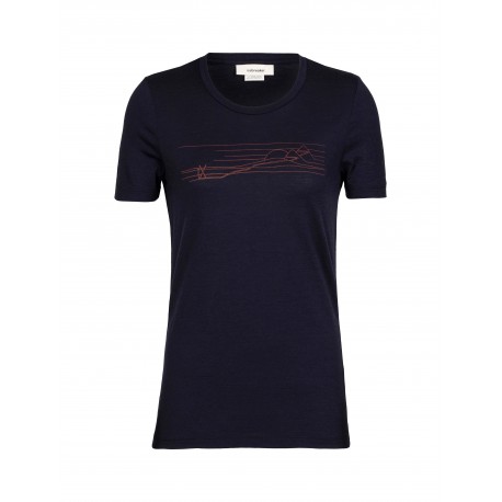 Women Tech Lite II SS Tee Ski Stripes