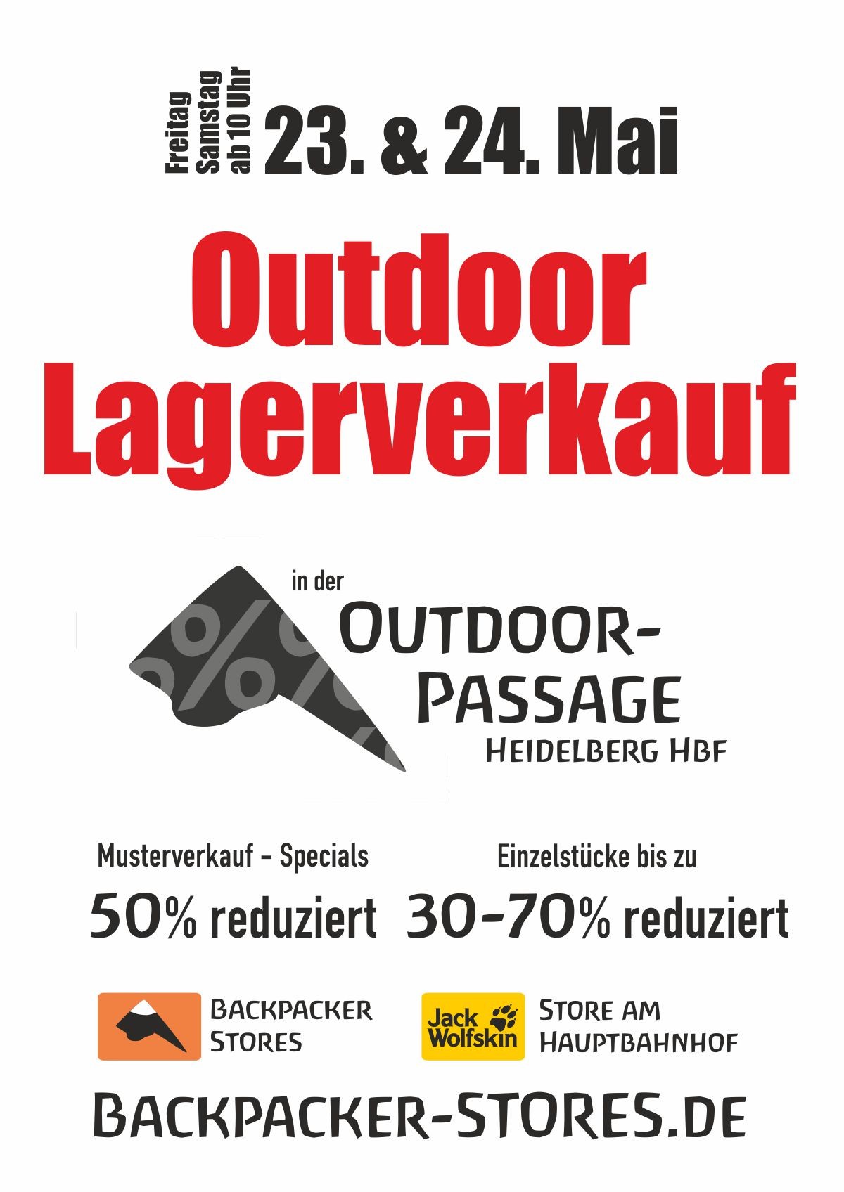 Lagerverkauf in der Outdoor-Passage
